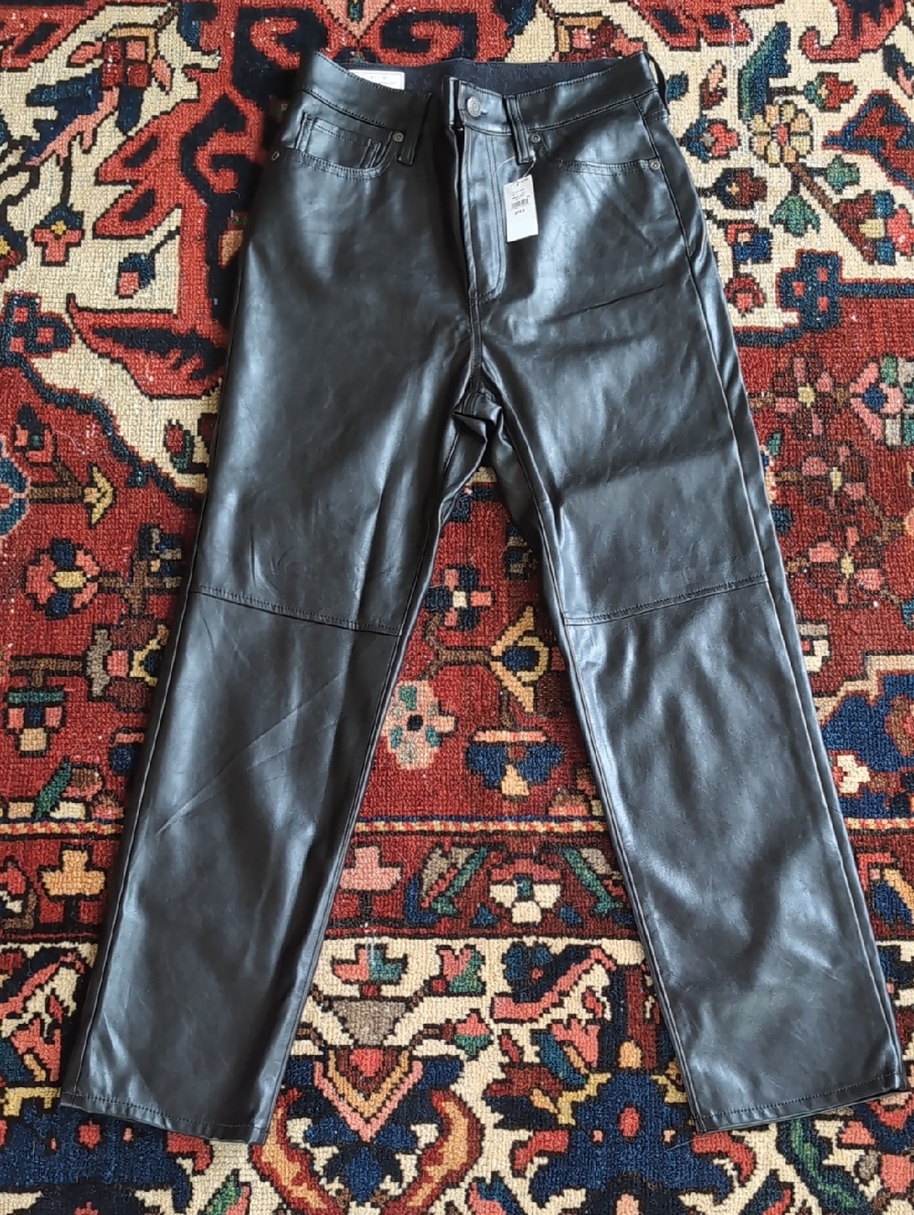 NWT Gap Faux Leather High Waisted Straight Leg Pants